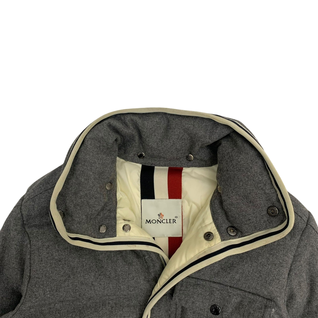 Moncler Vintage Branson Wool Down Jacket Grey (Fits M)