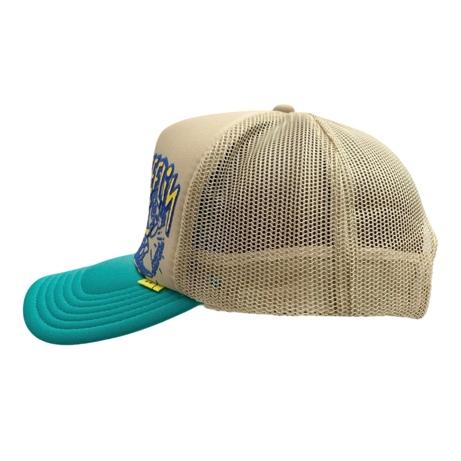 Kapital ‘Free Wheelin' Trucker Cap Beige/Turquoise