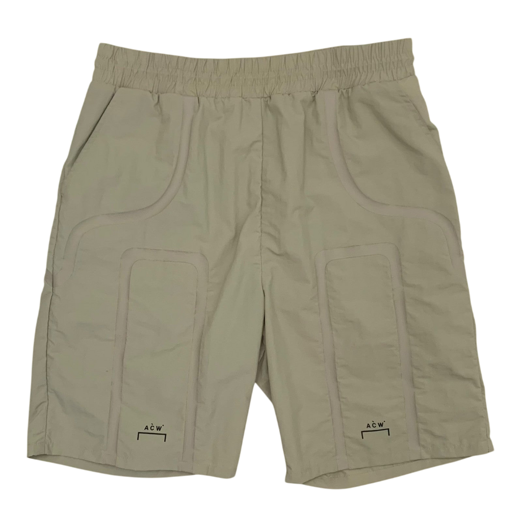 A-Cold-Wall Bracket Taped Track Shorts Beige (Size M)