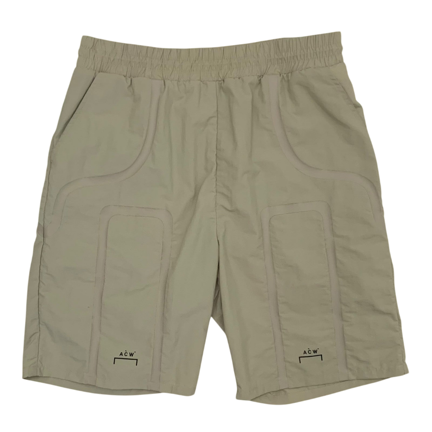 A-Cold-Wall Bracket Taped Track Shorts Beige (Size M)