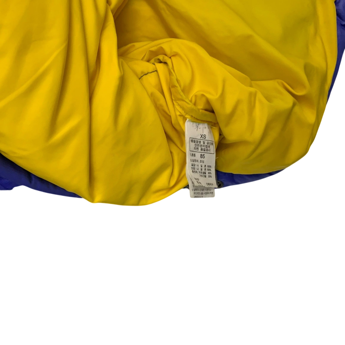The North Face Nuptse 700 Down Puffer Jacket Blue/Yellow (Size XS)