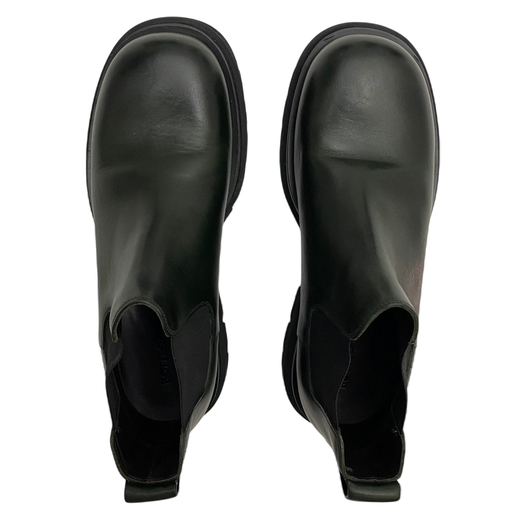 Bottega Veneta Lug Chelsea Ankle Boots Dark Green (EU42/US9)