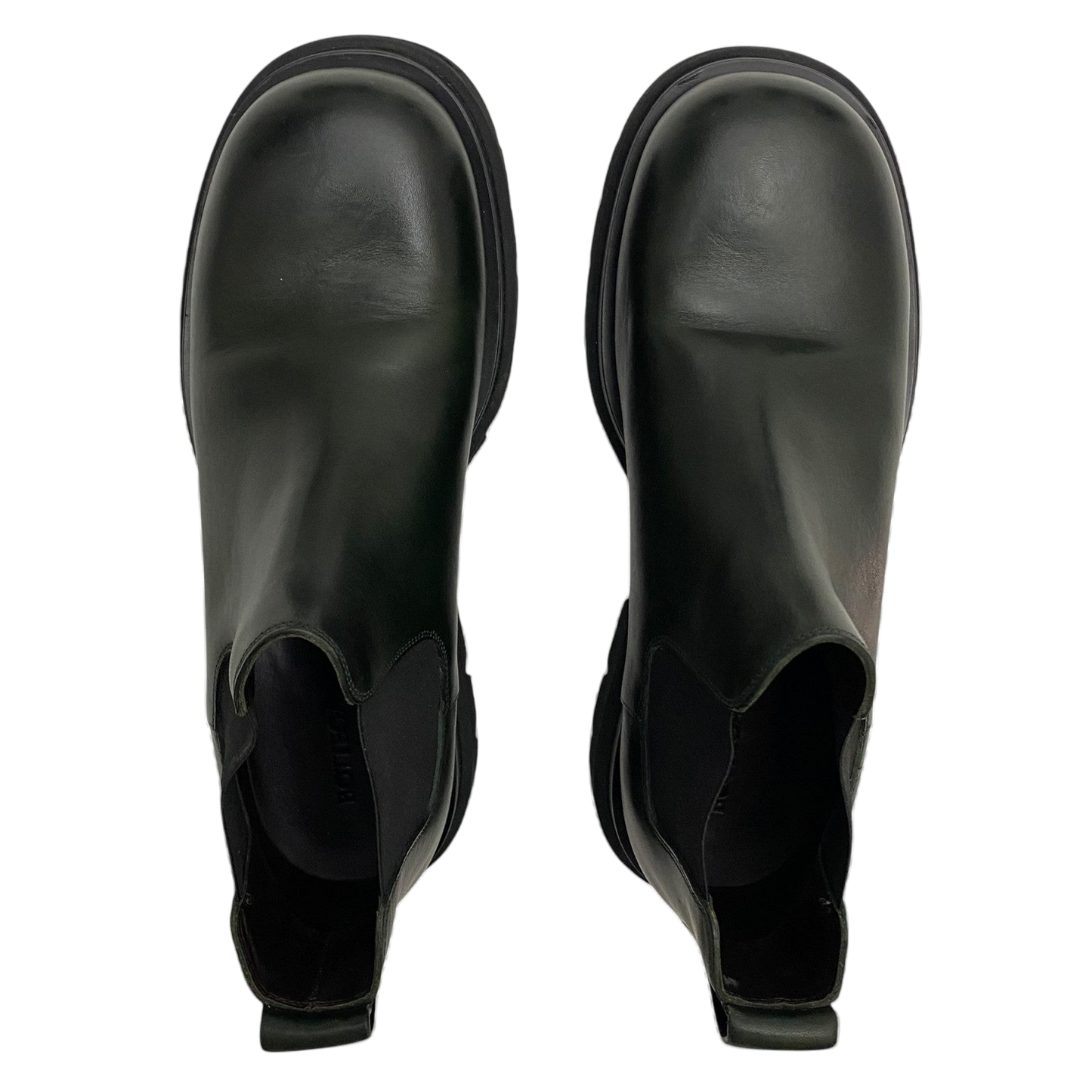 Bottega Veneta Lug Chelsea Ankle Boots Dark Green (EU42/US9)