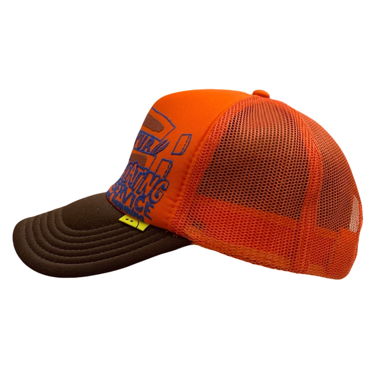 Kapital 'Century Denim Coating Service' Trucker Cap Orange/Brown