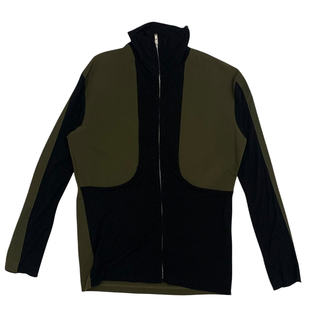 Yohji Yamamoto WXYZ Workshop Panelled Long Sleeve Khaki/Black (Fits M Womens)