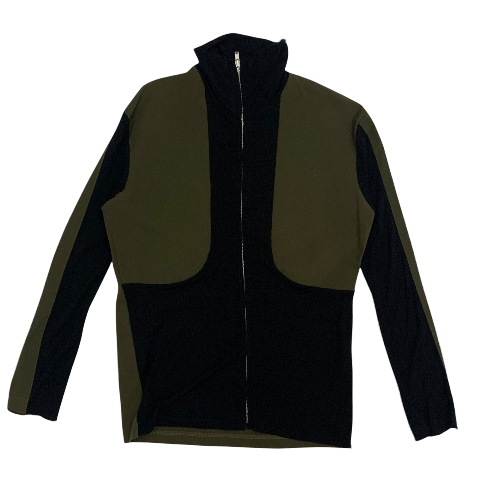 Yohji Yamamoto WXYZ Workshop Panelled Long Sleeve Khaki/Black (Fits M Womens)