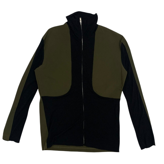 Yohji Yamamoto WXYZ Workshop Panelled Long Sleeve Khaki/Black (Fits M Womens)