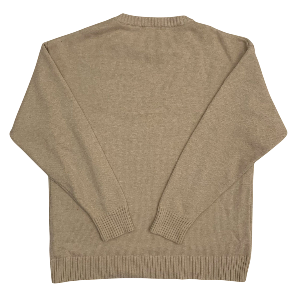 Ami Paris De Coeur Wool Blend Knit Sweatshirt Beige (Size M)