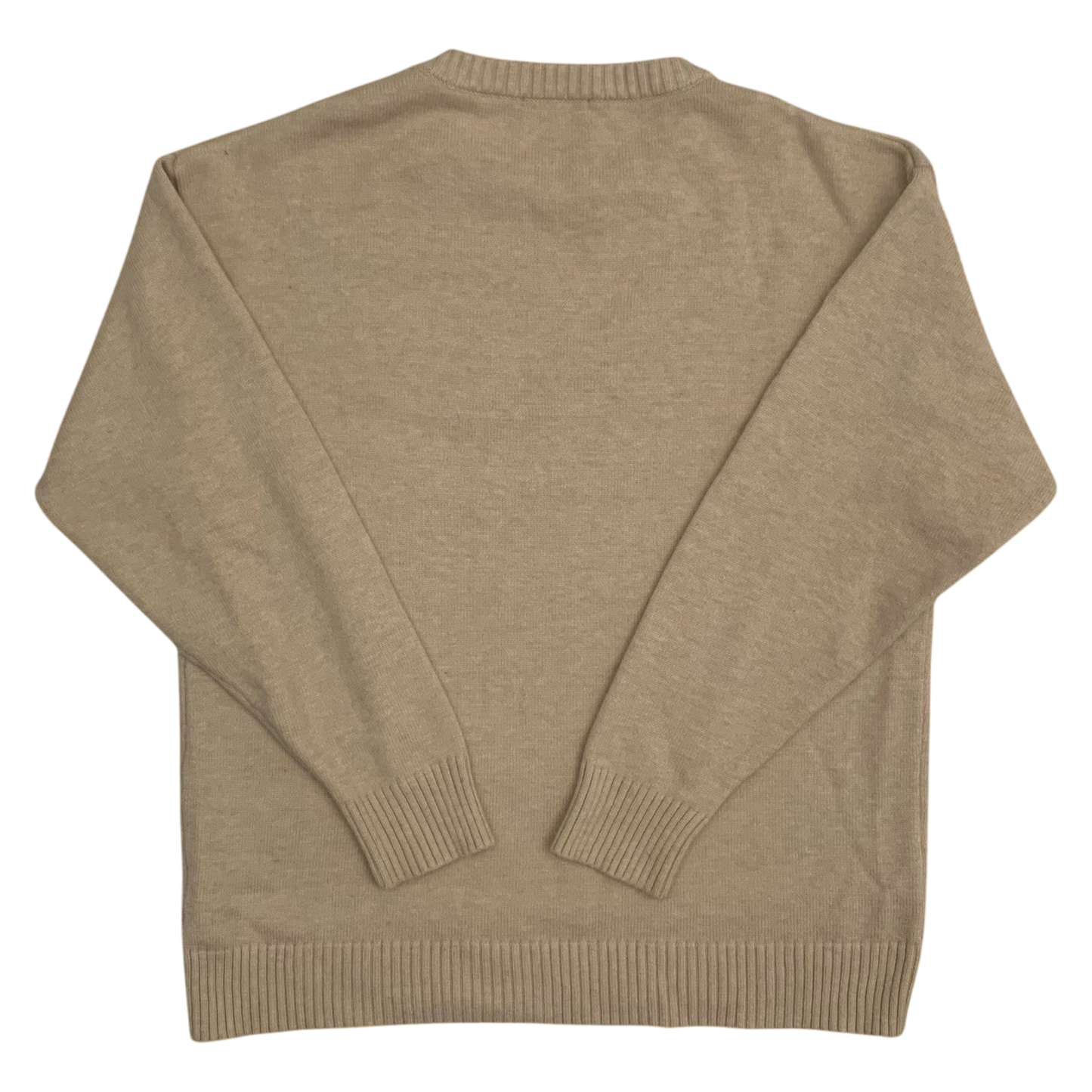 Ami Paris De Coeur Wool Blend Knit Sweatshirt Beige (Size M)