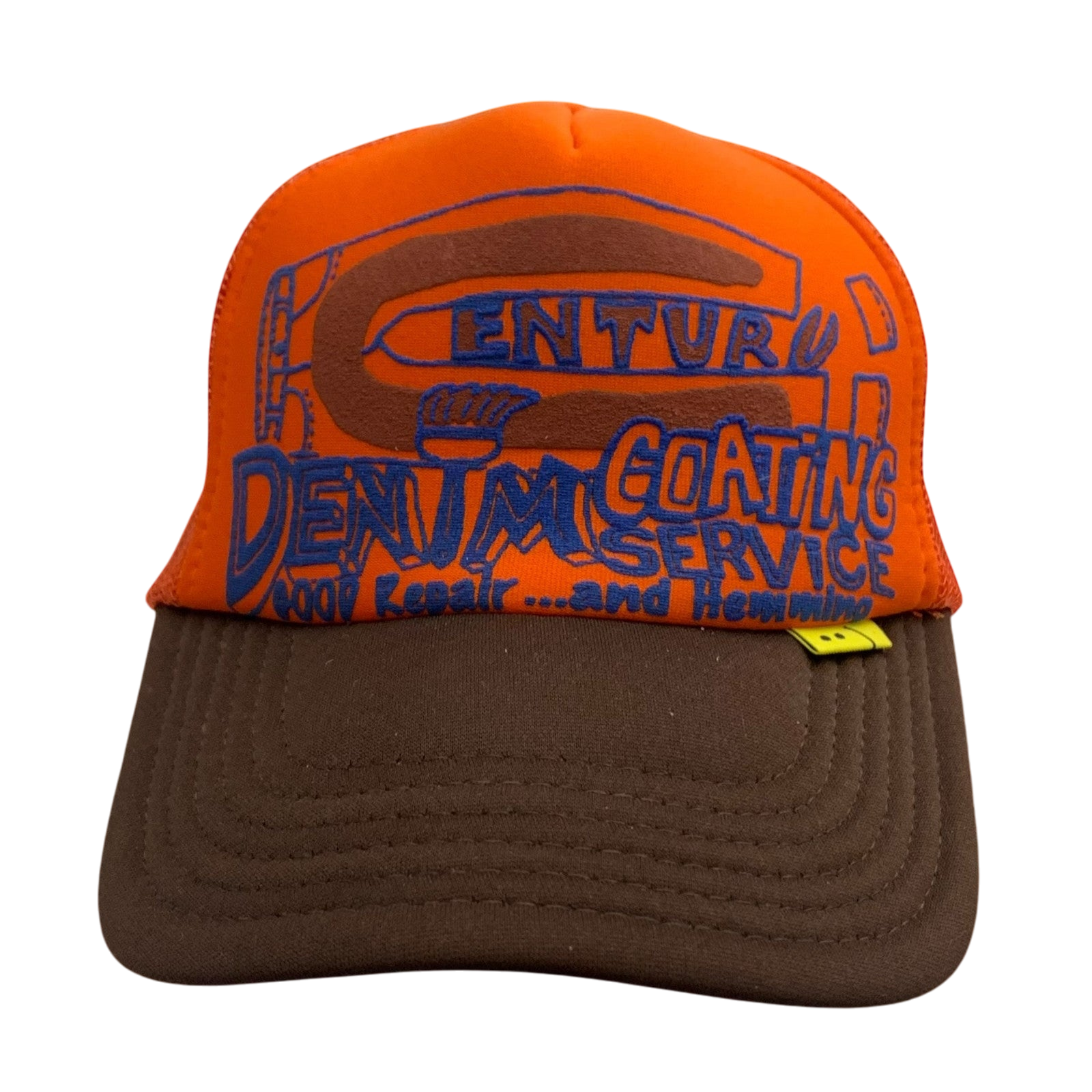 Kapital 'Century Denim Coating Service' Trucker Cap Orange/Brown