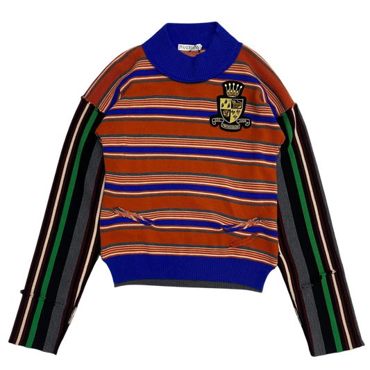 J.W. Anderson Deconstructed Logo Patch Striped Jumper (Size M)