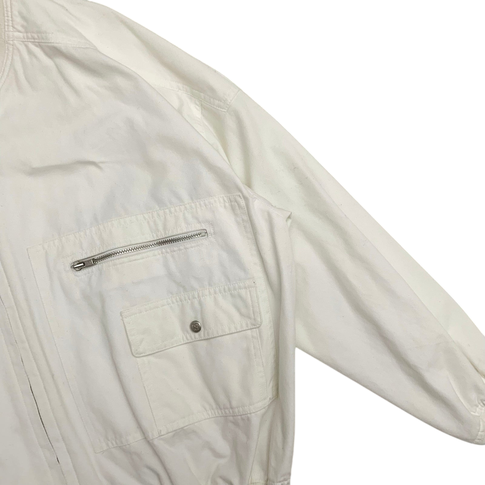 Issey Miyake Issey Sport AW1988 Care Label Bomber Jacket White (Fits M-L)