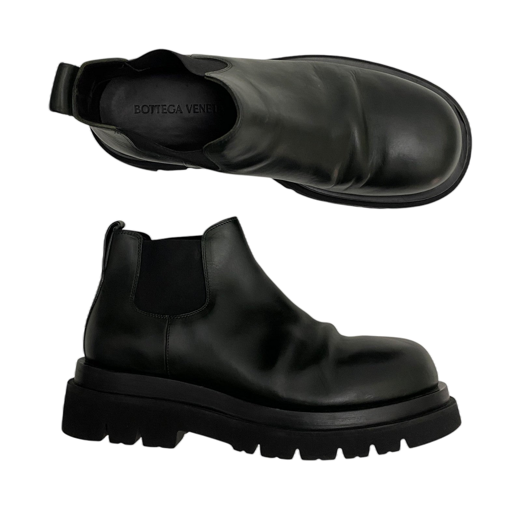 Bottega Veneta Lug Chelsea Ankle Boots Dark Green(Size 43/US10)