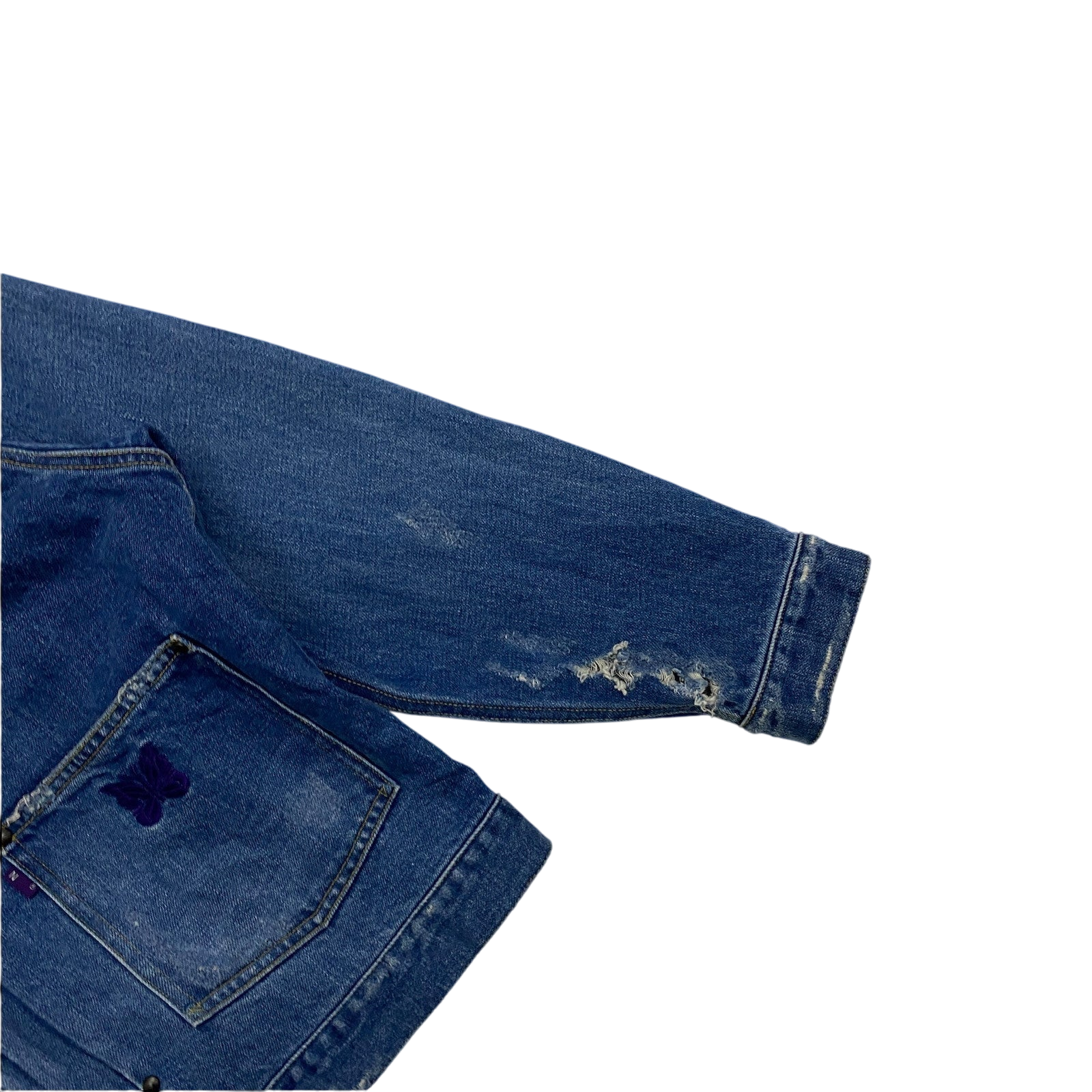 Needles Mixed-Patches Denim Jacket Indigo (Size L)