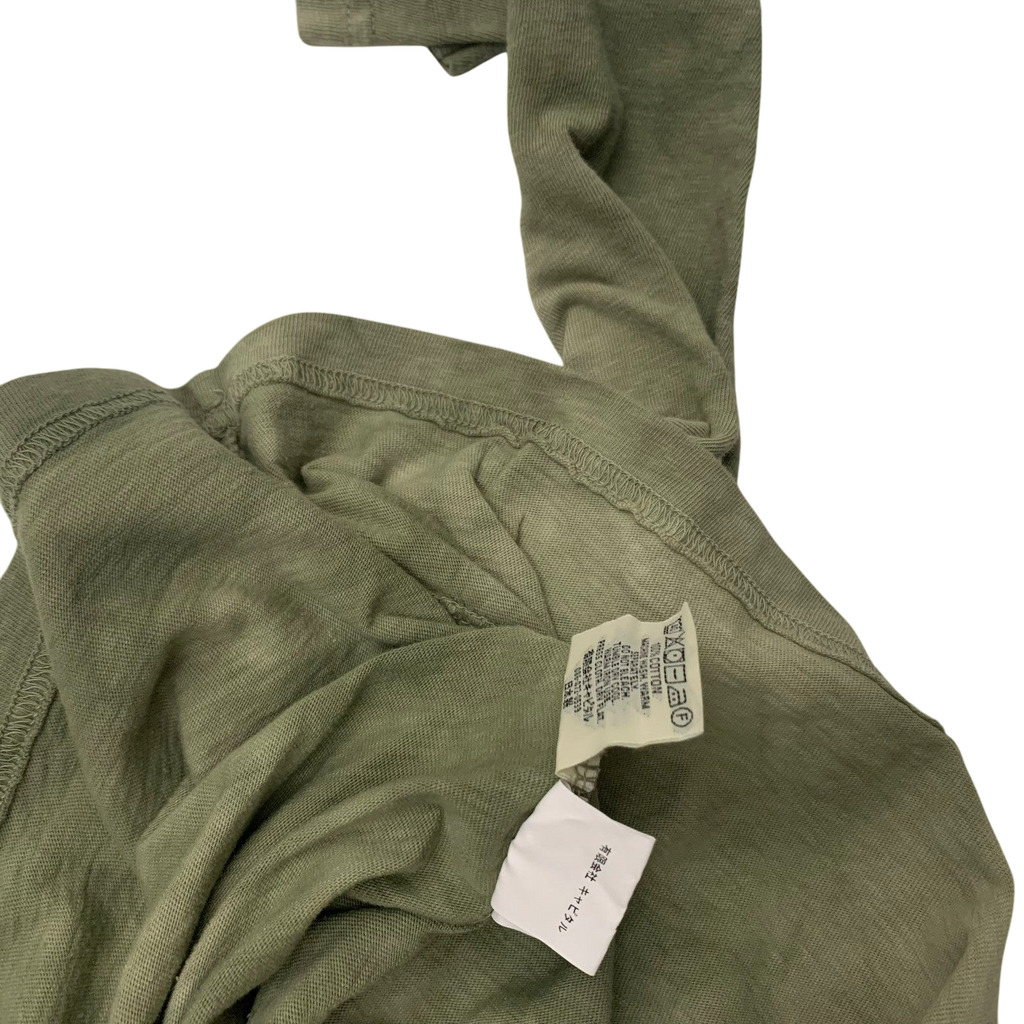 Kapital Tenjiku Uneven Dip Dye Crulon Long-Sleeve Tee Khaki (Fits M)