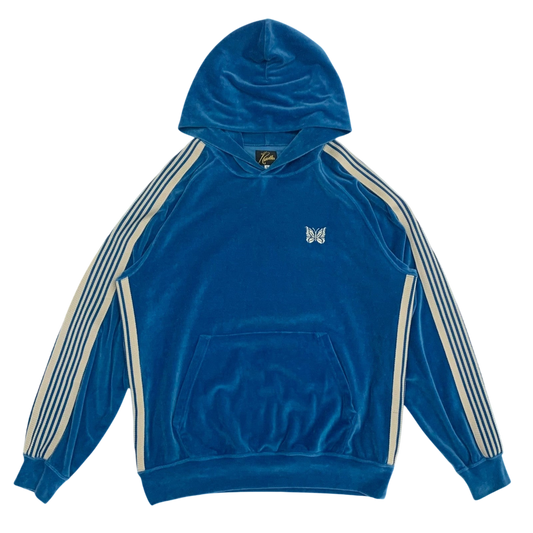 Needles Velour Track Hoodie Blue (Fits S-M)