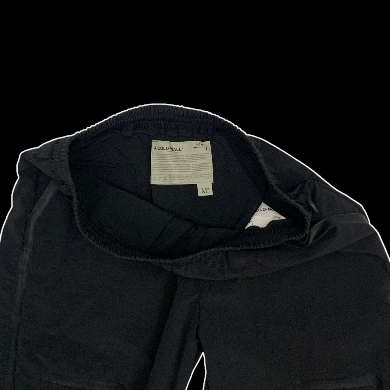 A-Cold-Wall Bracket Taped Track Pants Black (Size M)