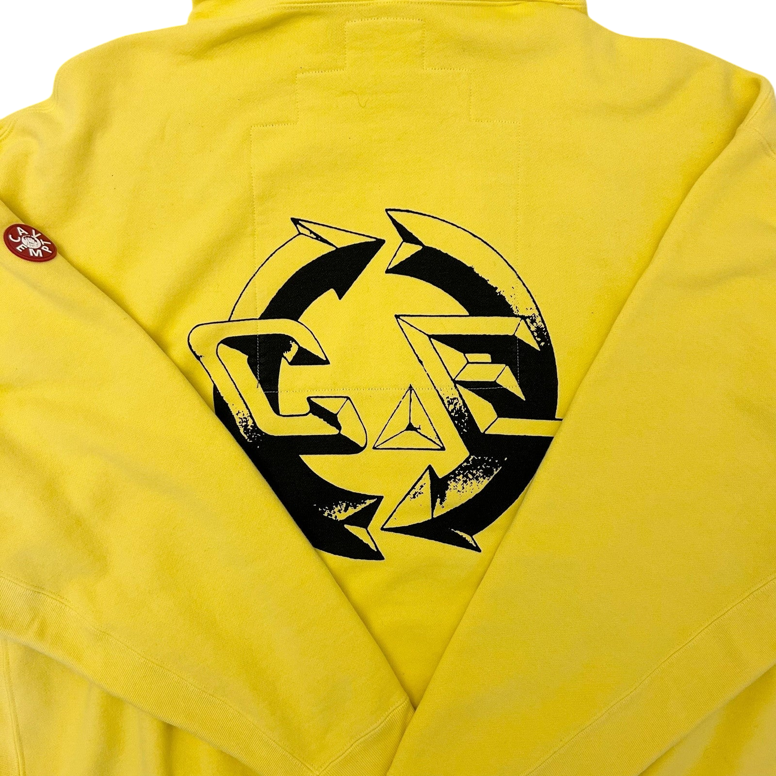 Cav Empt Overdye Reprocess Heavy Hoodie Yellow (Size XL)