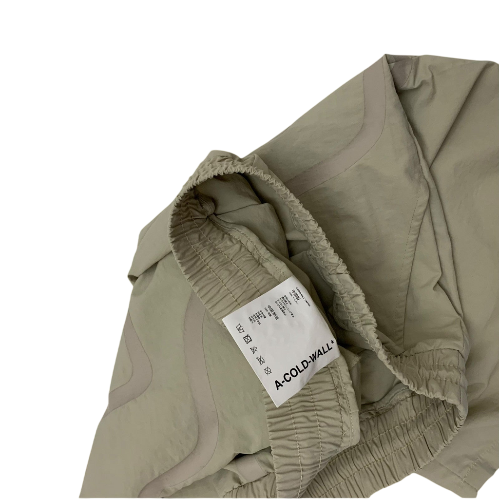 A-Cold-Wall Bracket Taped Track Shorts Beige (Size M)