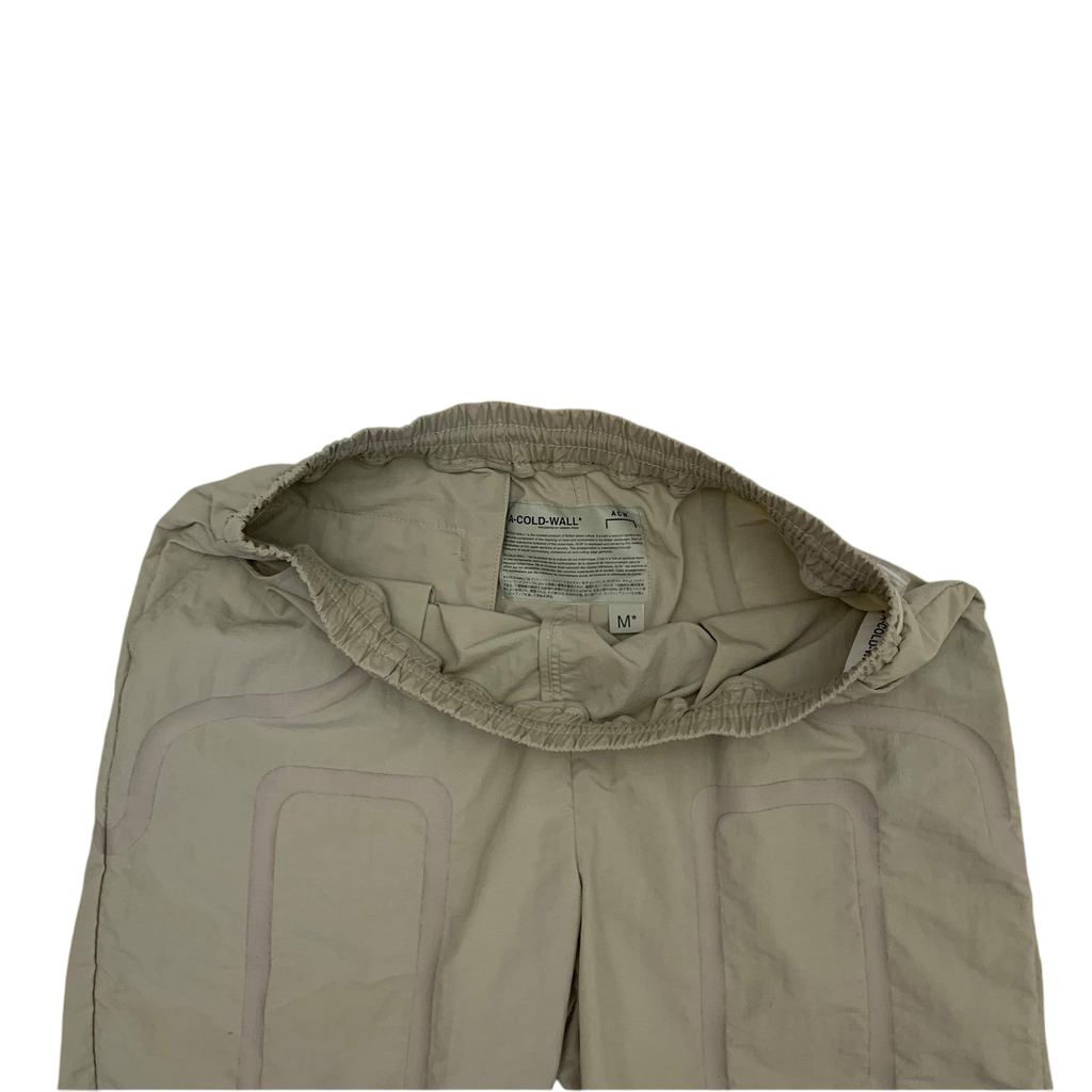 A-Cold-Wall Bracket Taped Track Shorts Beige (Size M)