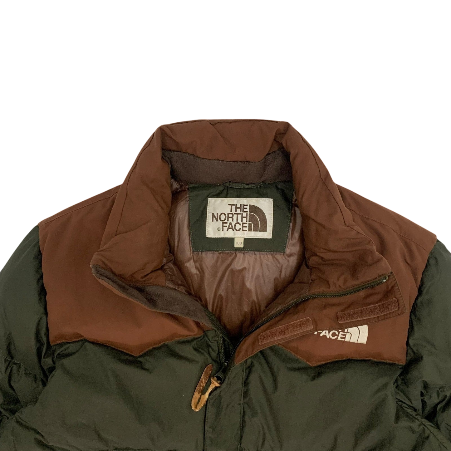 The North Face Nuptse 700 Down Puffer Jacket Khaki/Brown (Size L)