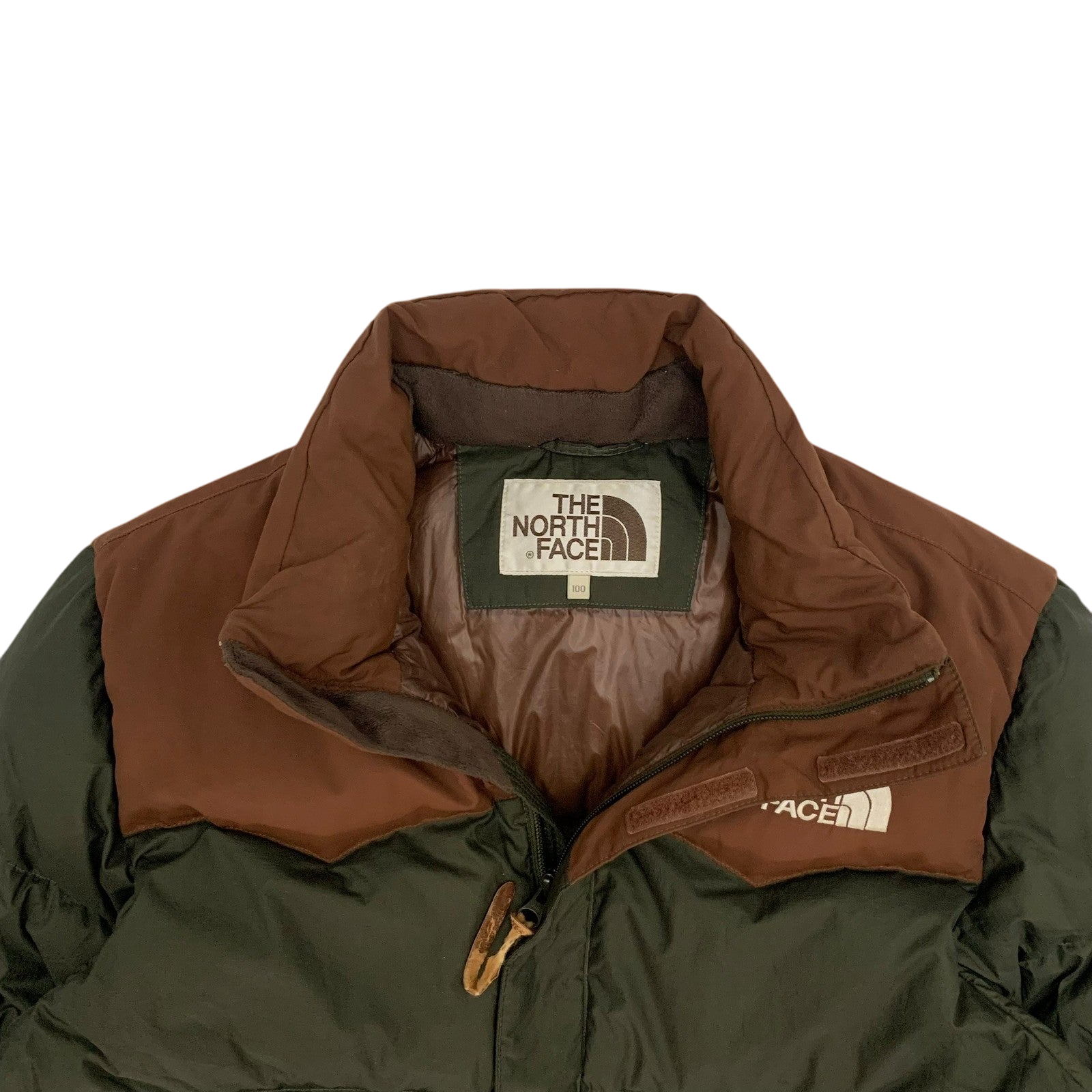 The North Face Nuptse 700 Down Puffer Jacket Khaki/Brown (Size L)