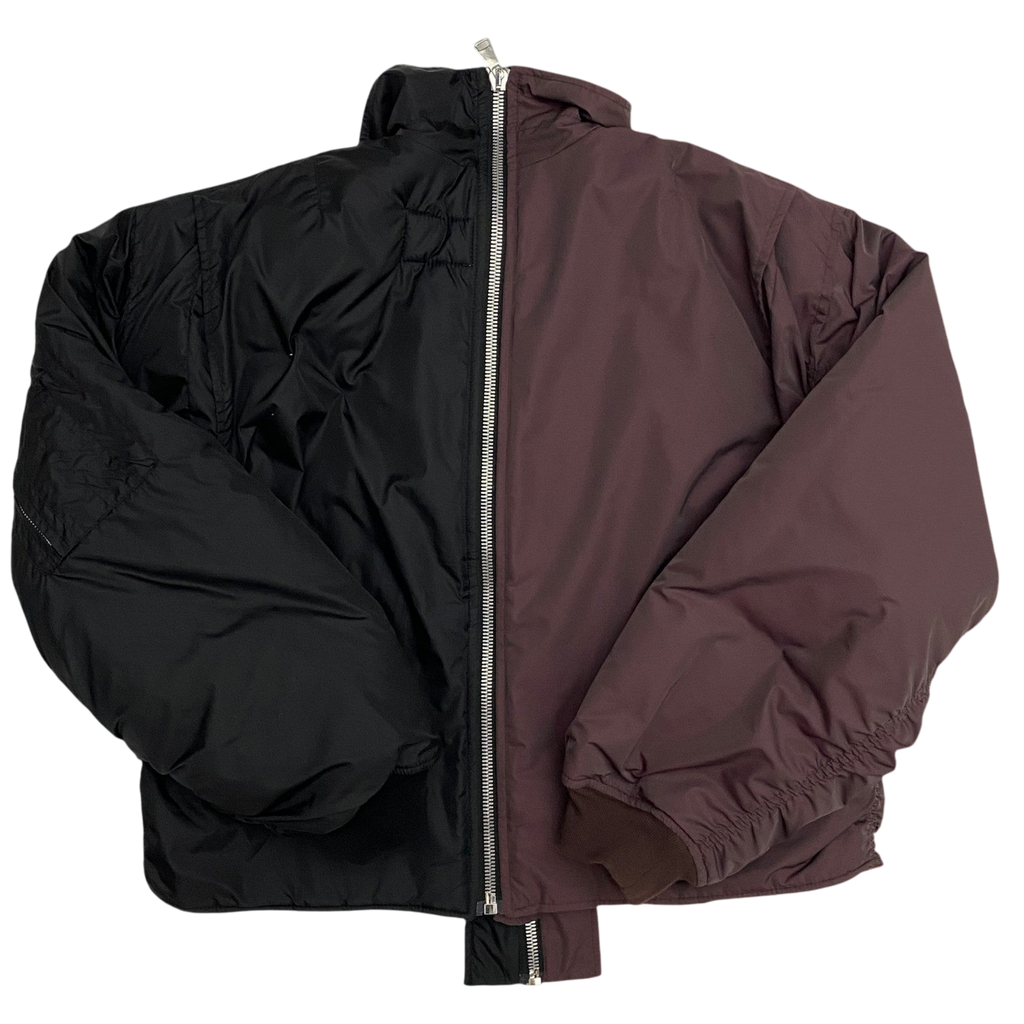 (DI)VISION Split Bomber Jacket Cropped Burgundy/Black (Fits M-L)