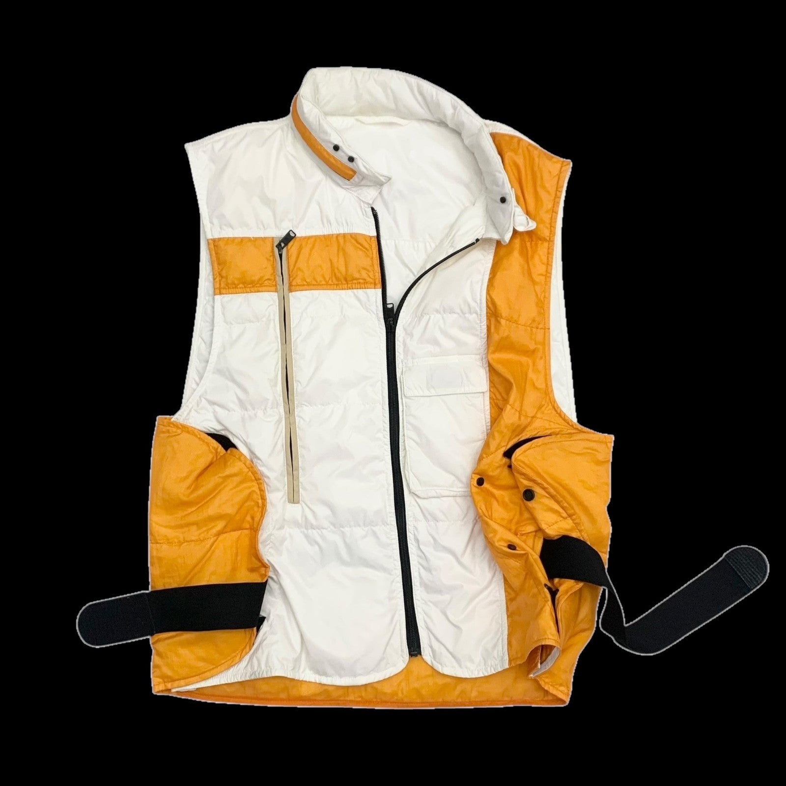 Balenciaga Vintage Multi Pocket Vest White/Orange (Fits L)