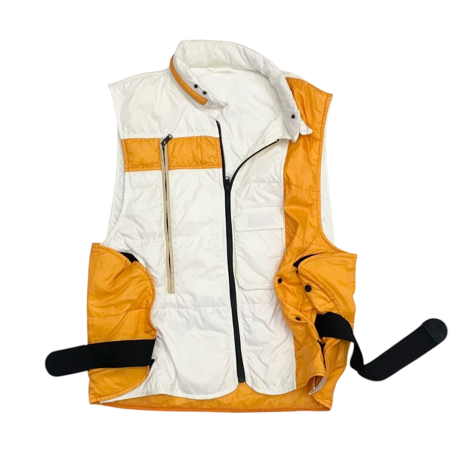 Balenciaga Vintage Multi Pocket Vest White/Orange (Fits L)