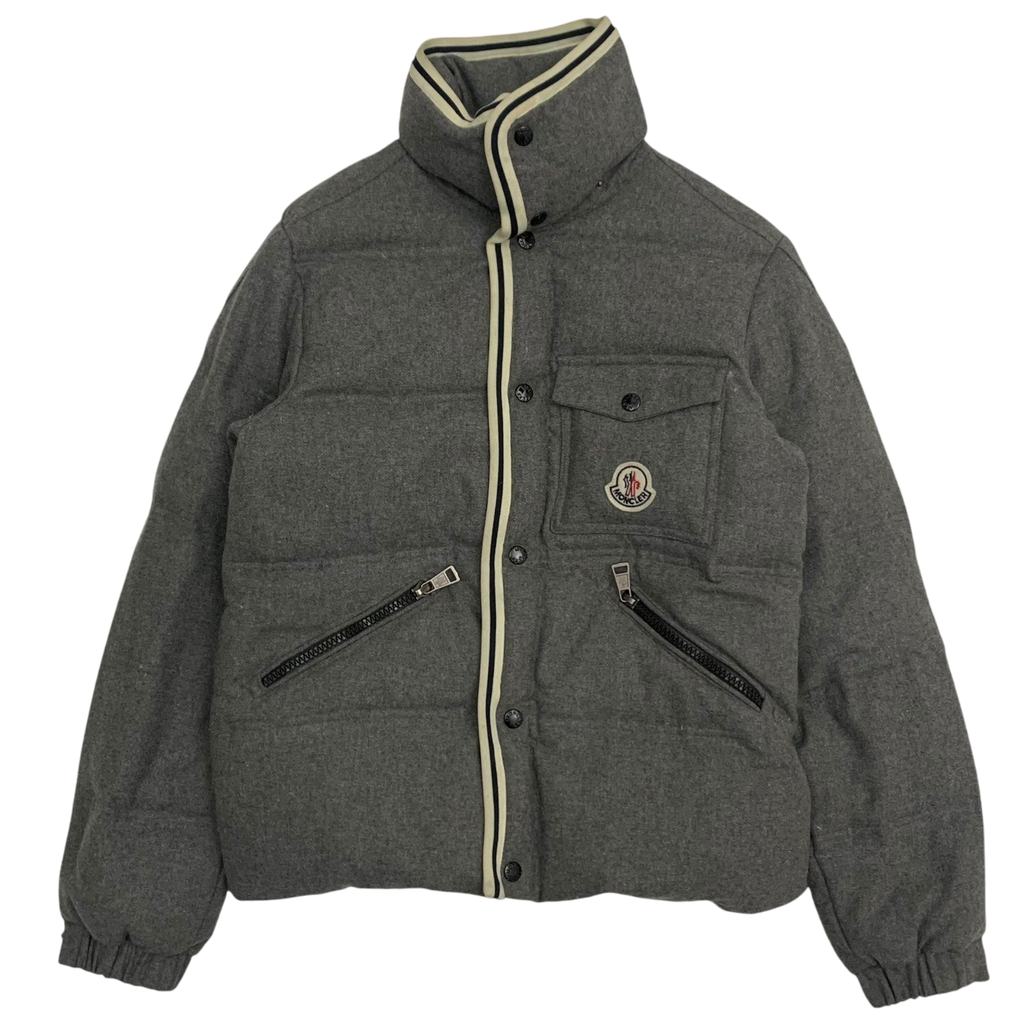 Moncler Vintage Branson Wool Down Jacket Grey (Fits M)