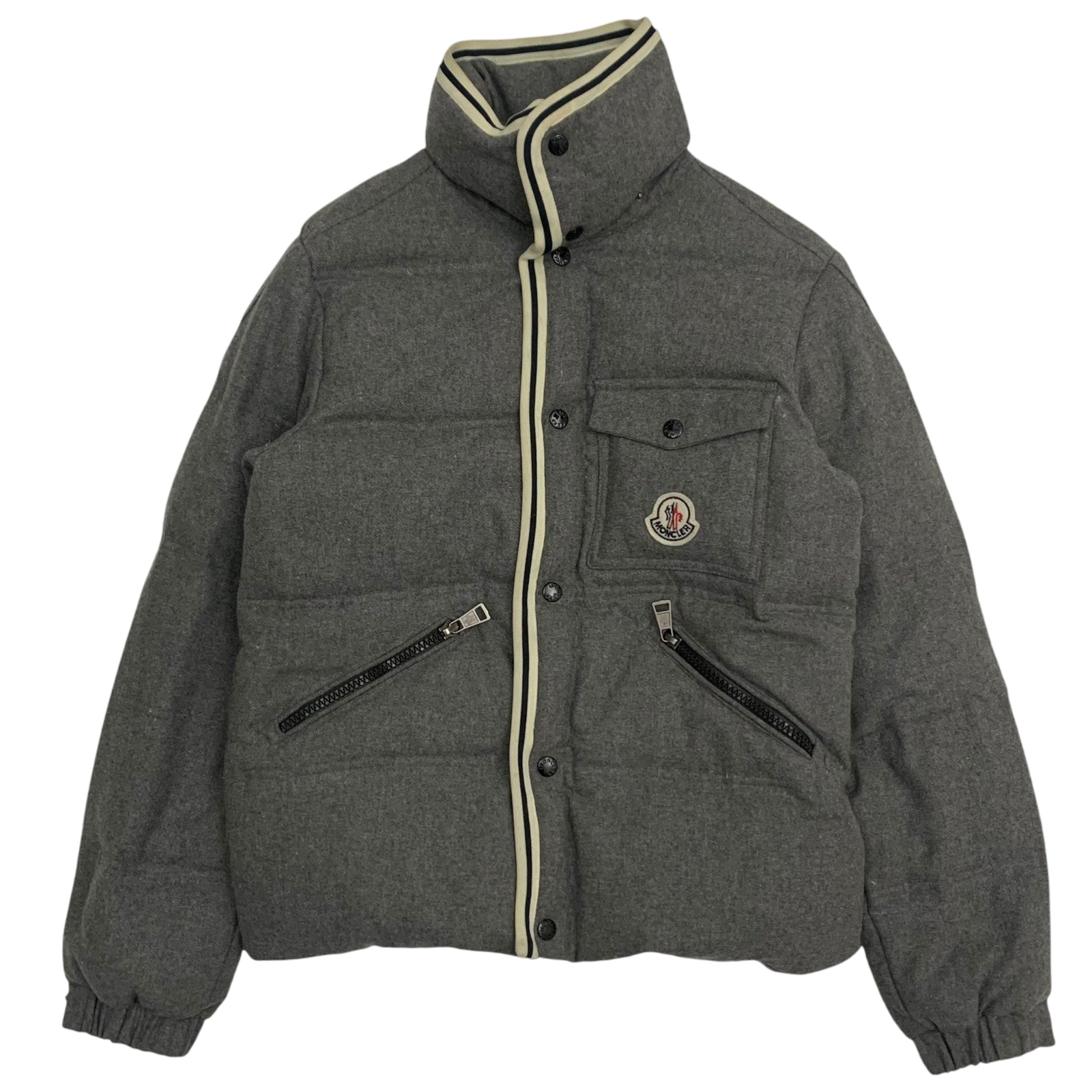 Moncler Vintage Branson Wool Down Jacket Grey (Fits M)