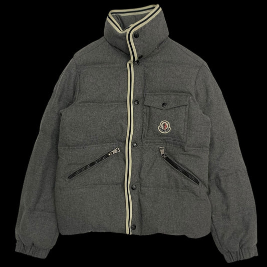 Moncler Vintage Branson Wool Down Jacket Grey (Fits M)