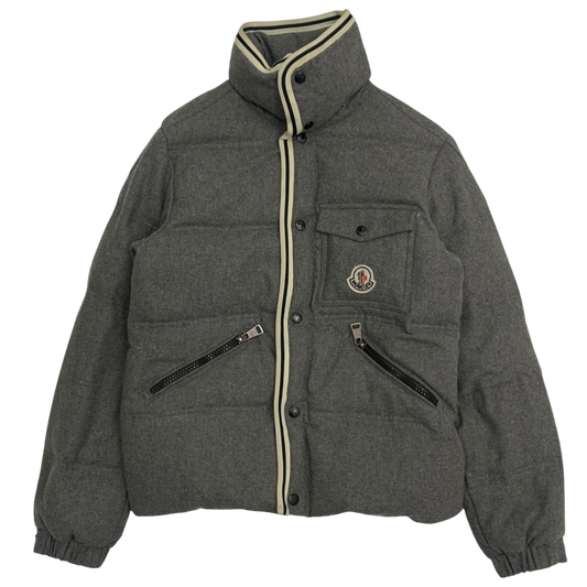 Moncler Vintage Branson Wool Down Jacket Grey (Fits M)