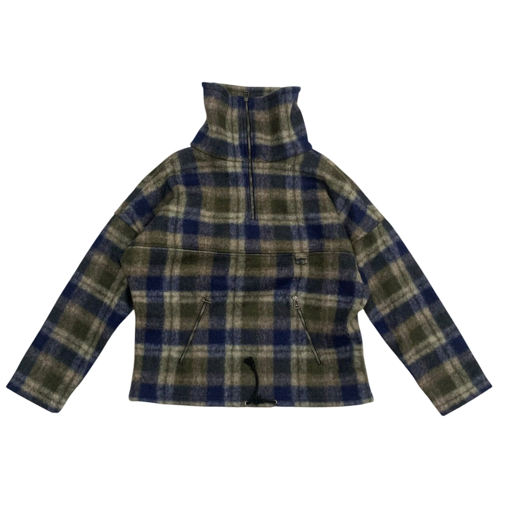 Reese Cooper AW18 Lone Pine High Neck Wool Check Pullover Jacket (Fits L-XL)