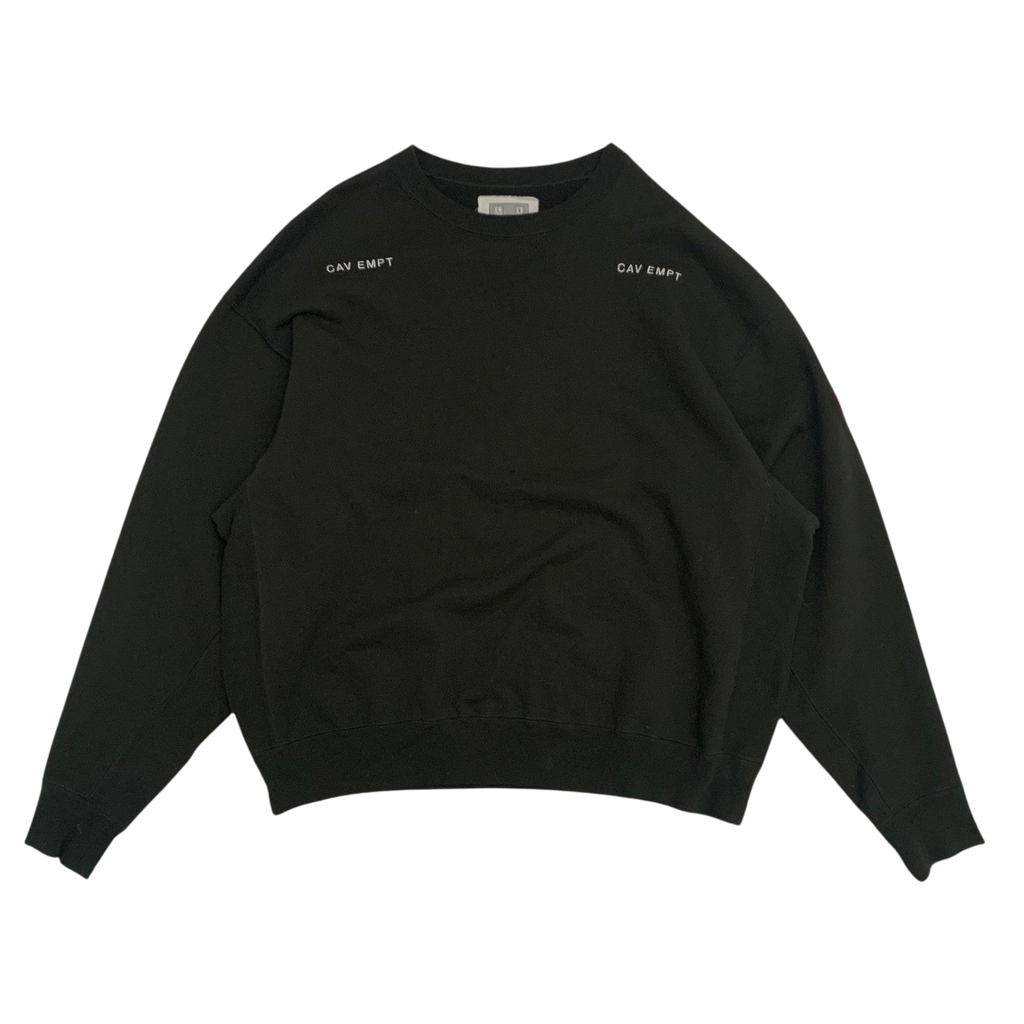 Cav Empt Solid Crew Neck Sweatshirt Black (Fits L-XL)