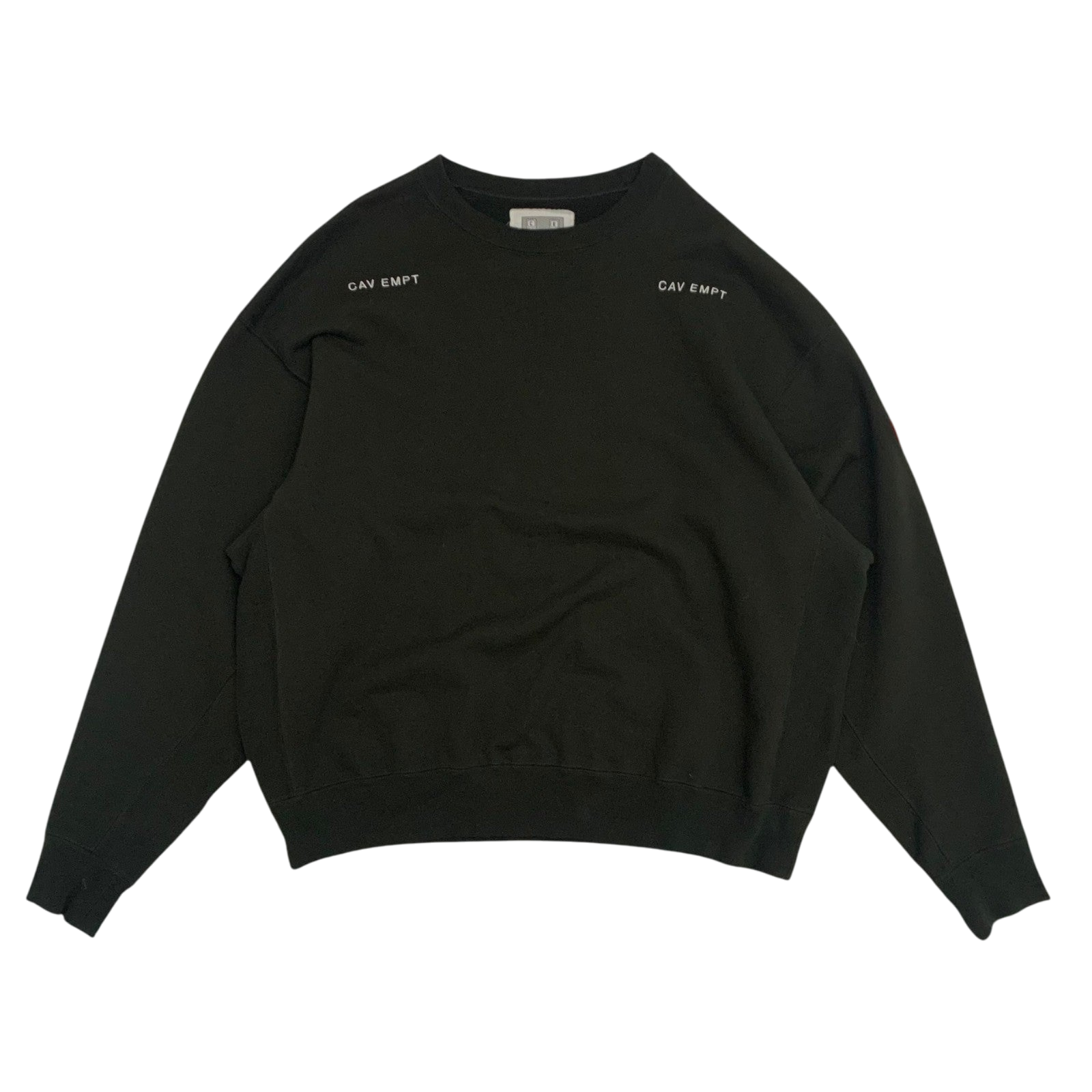 Cav Empt Solid Crew Neck Sweatshirt Black (Fits L-XL)