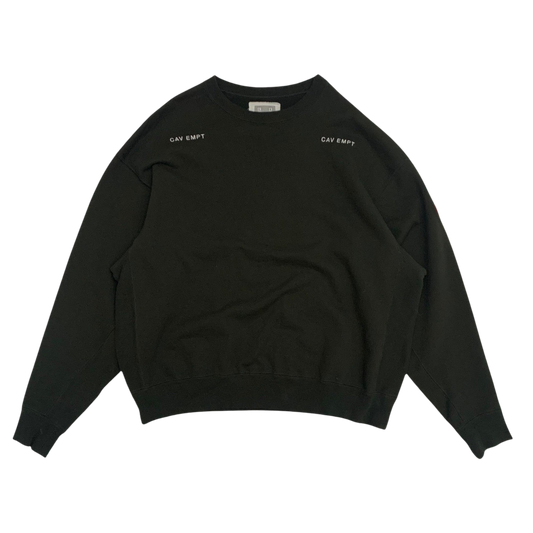 Cav Empt Solid Crew Neck Sweatshirt Black (Fits L-XL)
