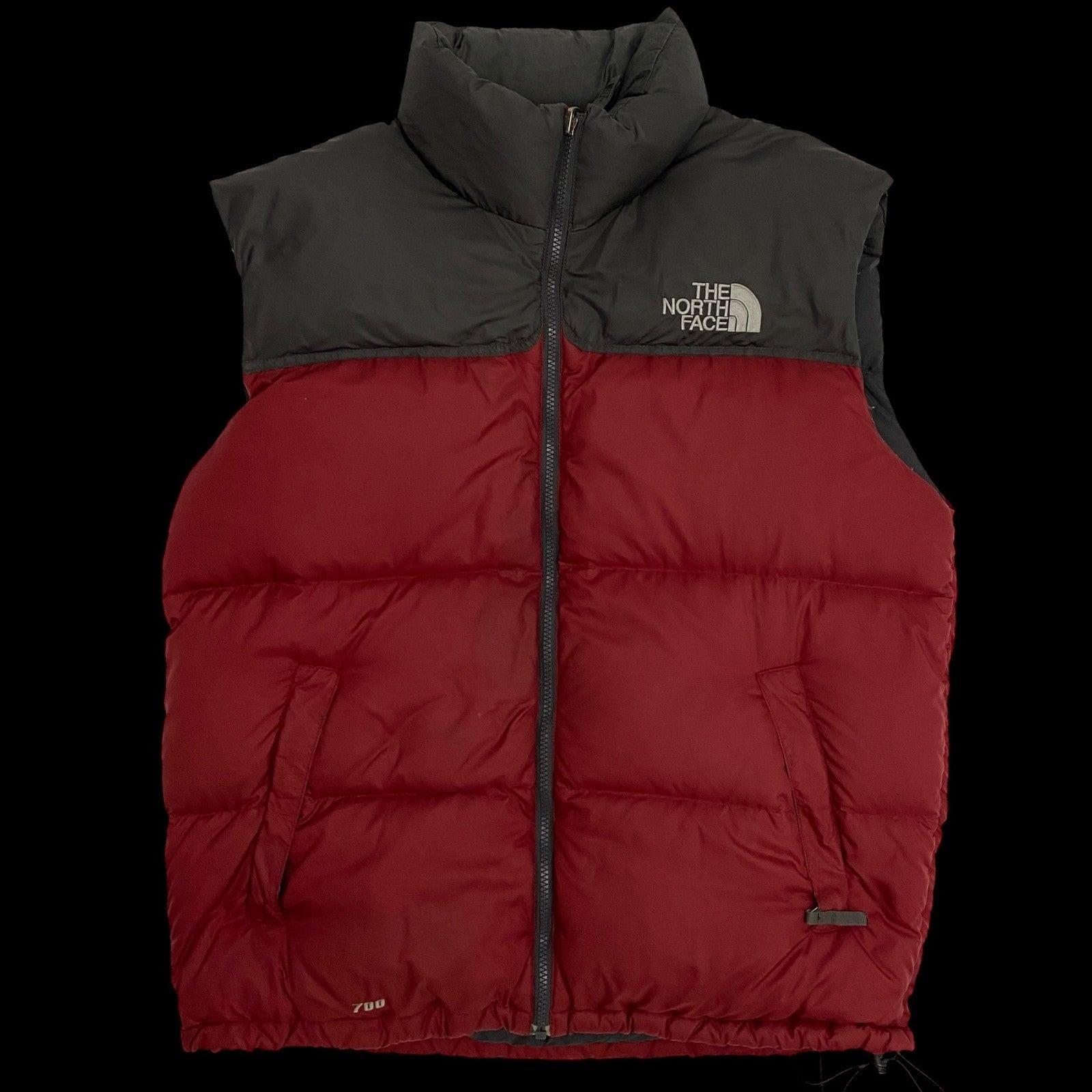 The North Face 1996 Retro Nuptse 700 Vest Charcoal/Red (Size L)