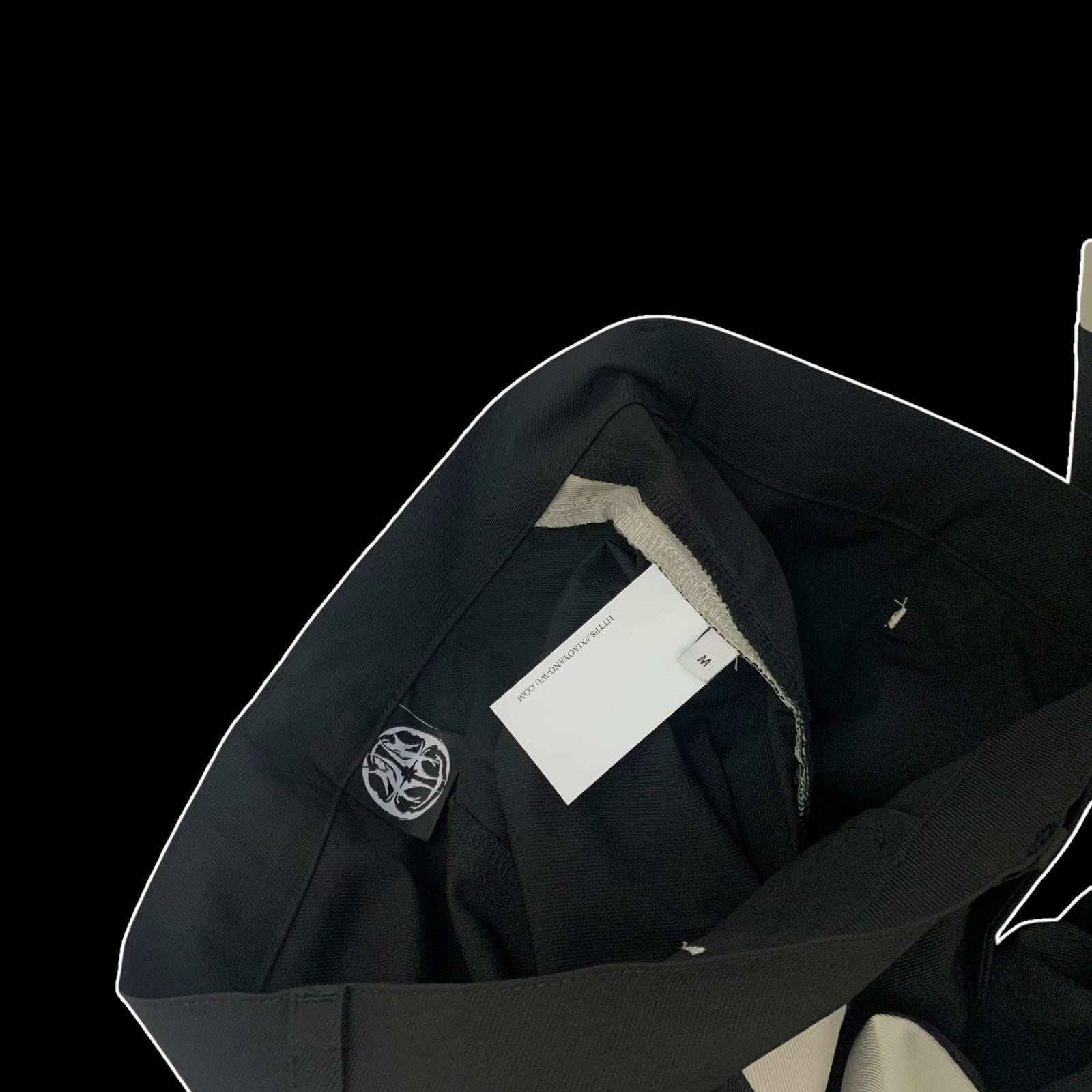 Moth Studios Panelled Nylon Pants Black / Grey (Size M)