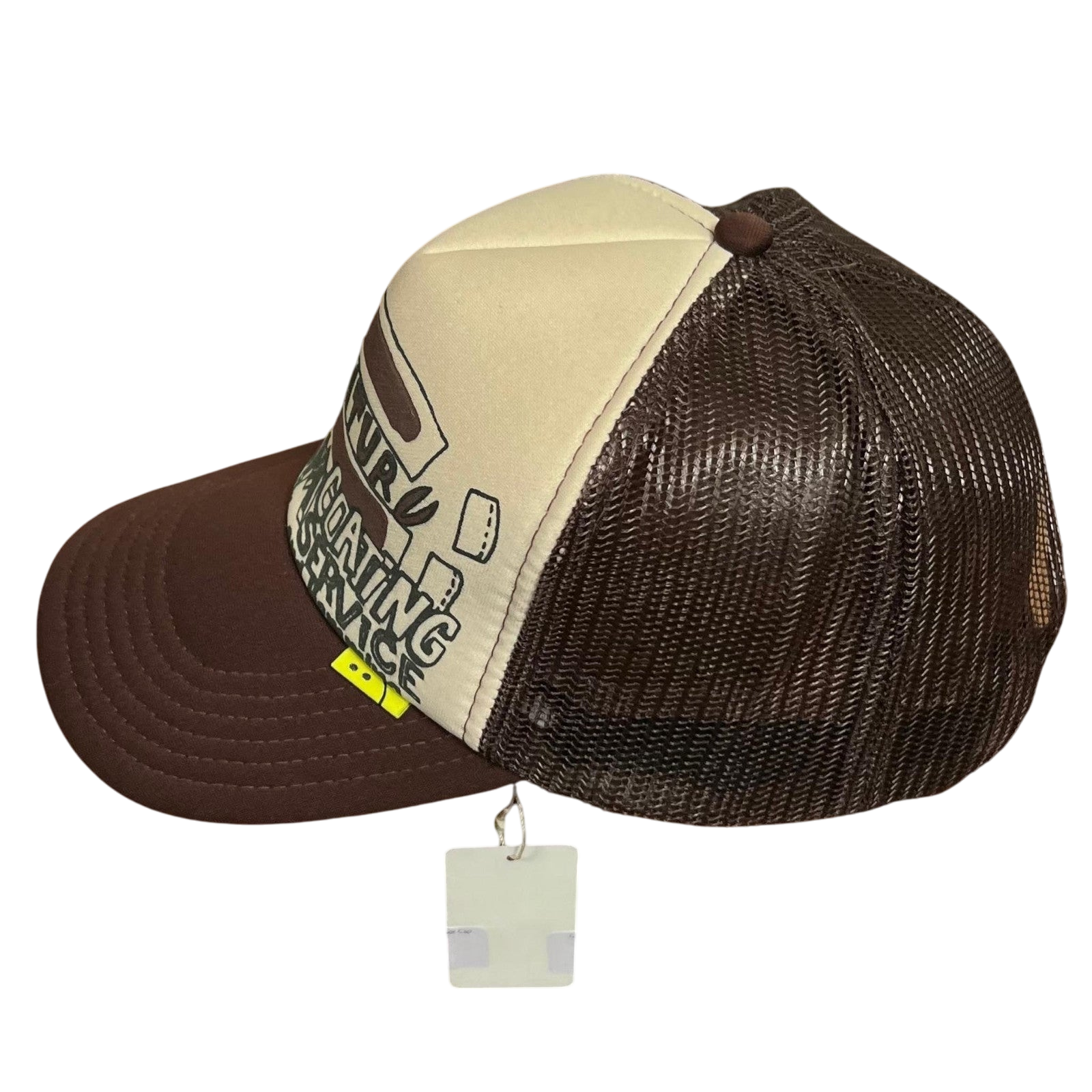 Kapital 'Century Denim' Trucker Cap Cream / Brown