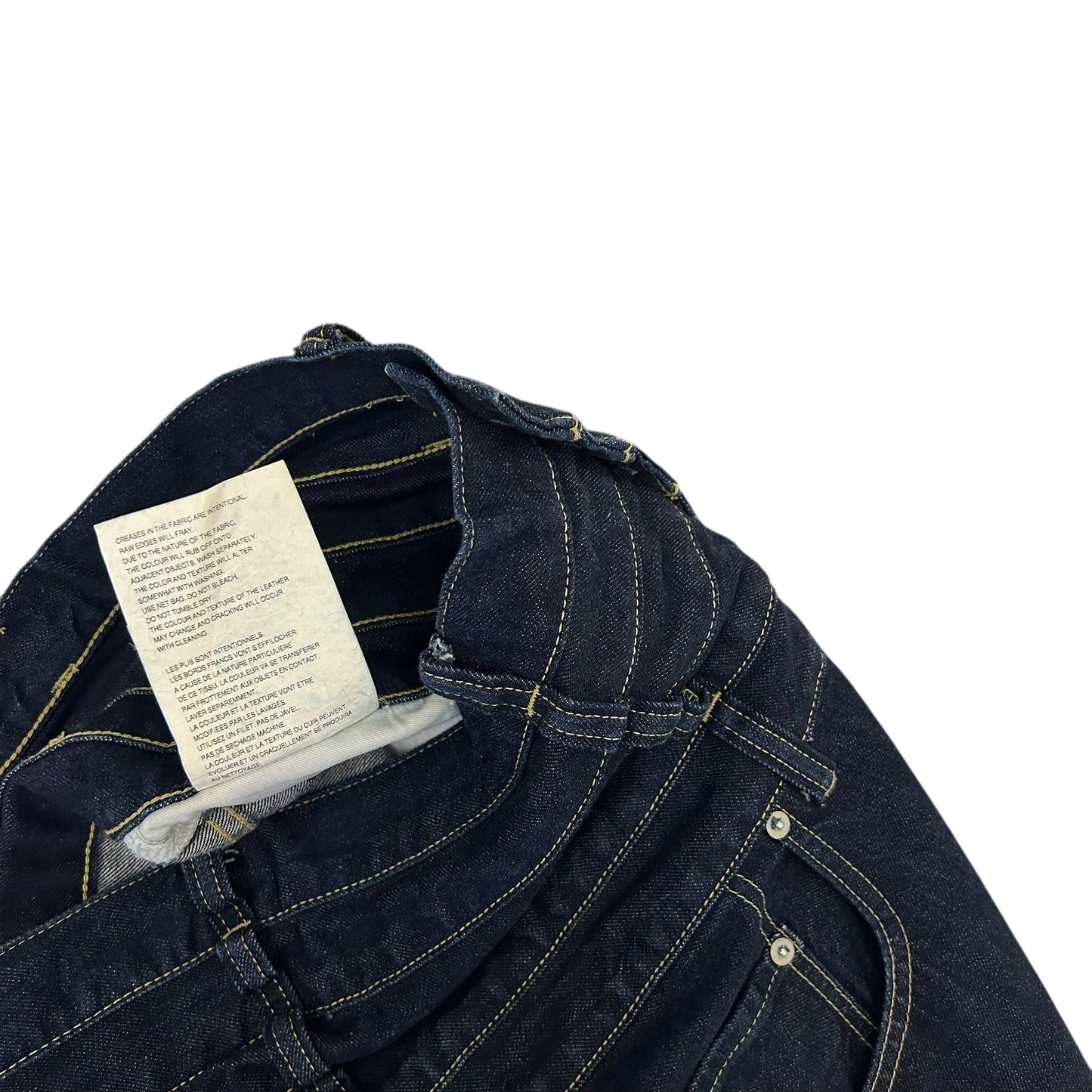 Ganryu AW12 Quintuple Waistband’ Stacked Wide Cut Jeans (Fits 36")