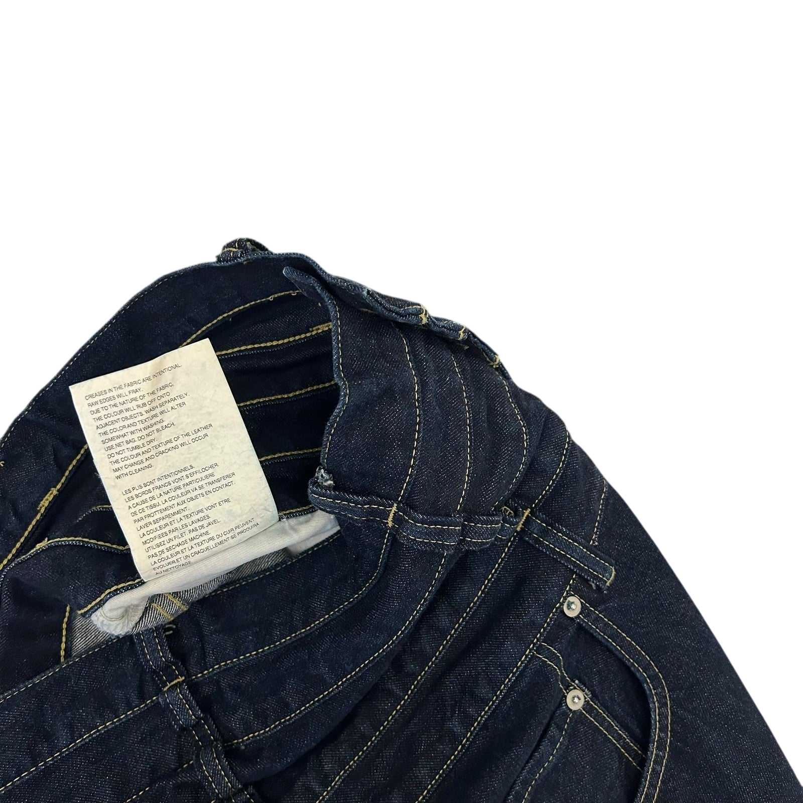 Ganryu AW12 Quintuple Waistband’ Stacked Wide Cut Jeans (Fits 36")
