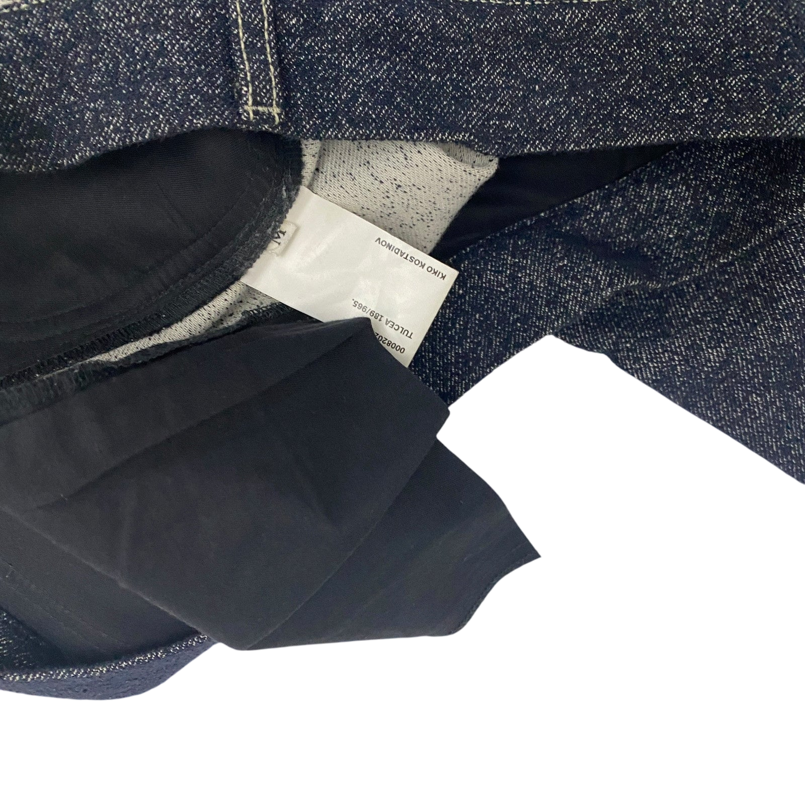 Kiko Kostadinov SS20 Riding Claw Jeans Indigo/Off-White (Size M/48)