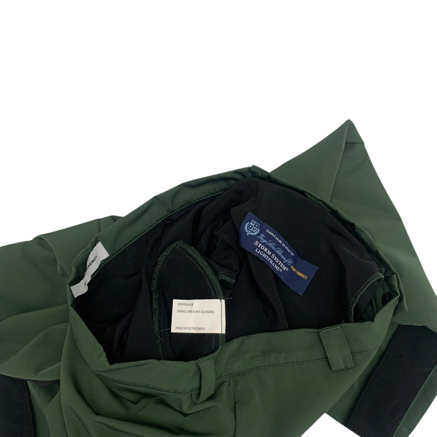 Kiko Kostadinov AW18 Gaetan Striped Trousers Green / Black (Size M)