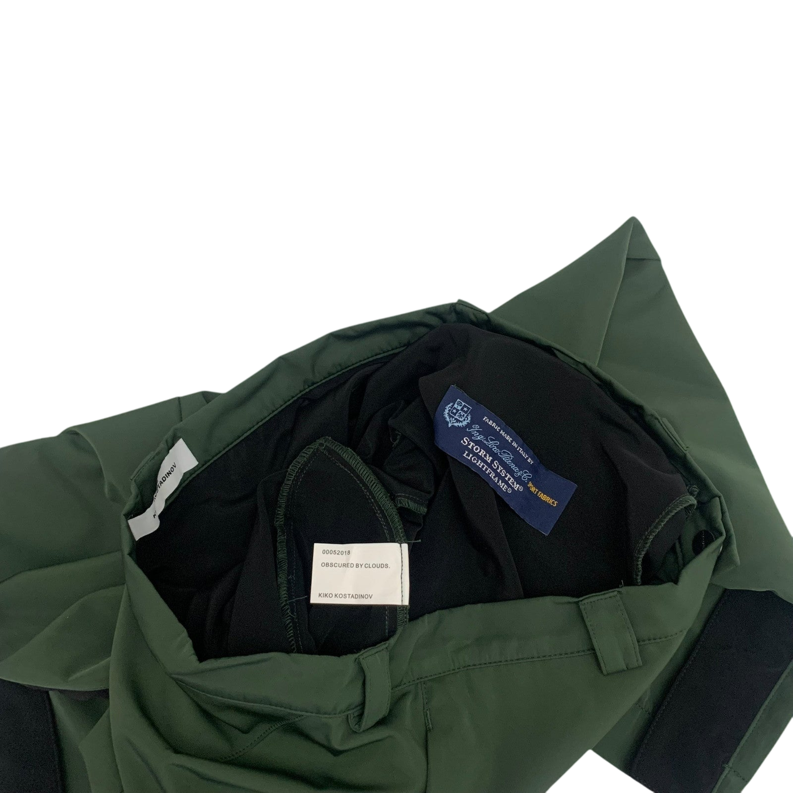 Kiko Kostadinov AW18 Gaetan Striped Trousers Green / Black (Size M)