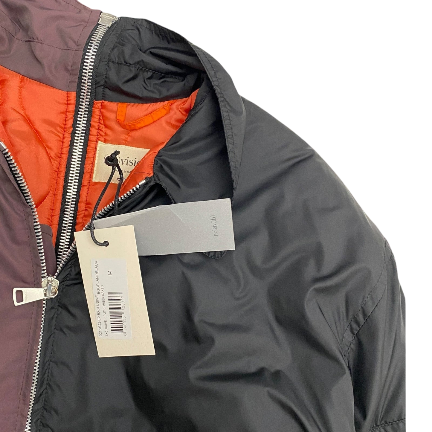 (DI)VISION Split Bomber Jacket Cropped Burgundy/Black (Fits M-L)