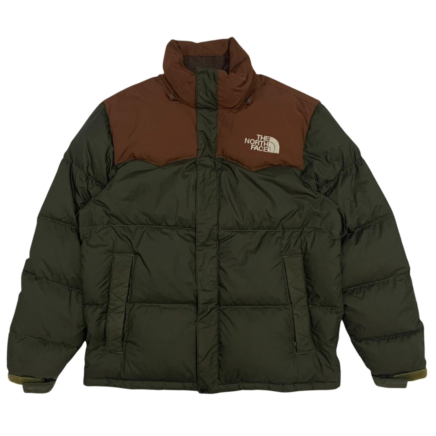 The North Face Nuptse 700 Down Puffer Jacket Khaki/Brown (Size L)