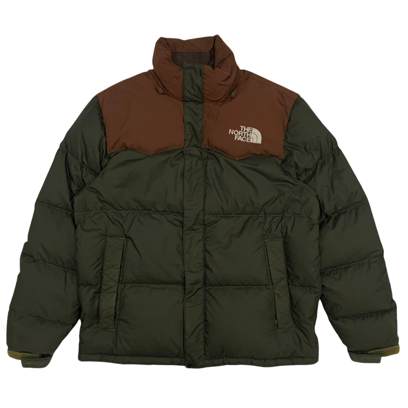 The North Face Nuptse 700 Down Puffer Jacket Khaki/Brown (Size L)