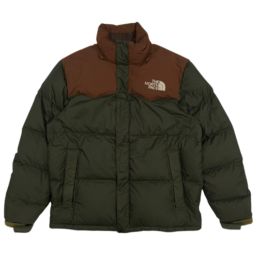 The North Face Nuptse 700 Down Puffer Jacket Khaki/Brown (Size L)