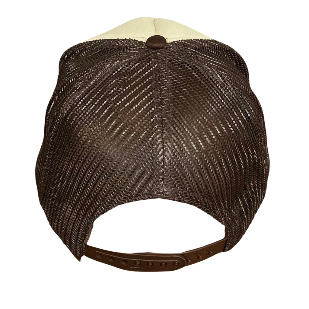 Kapital 'Century Denim' Trucker Cap Cream / Brown